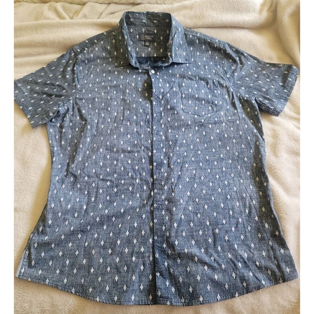 Wallin Brothers Button Down Mens XL Short Sleeve Shirt